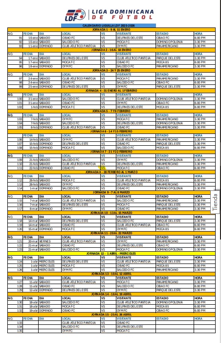 El fin de Semana se pone a rodar el balón: Calendario de la LDF (Liguilla 2025-2026)