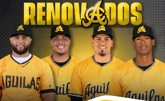 Aguilas retienen a Junior Fernández, Erick Mejía, Luis González y Alfredo Reyes