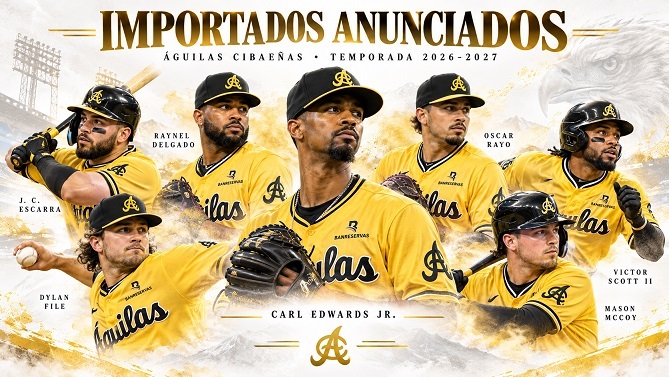 Águilas Cibaeñas anuncian la contratación del lanzador Carl Edwards Jr.