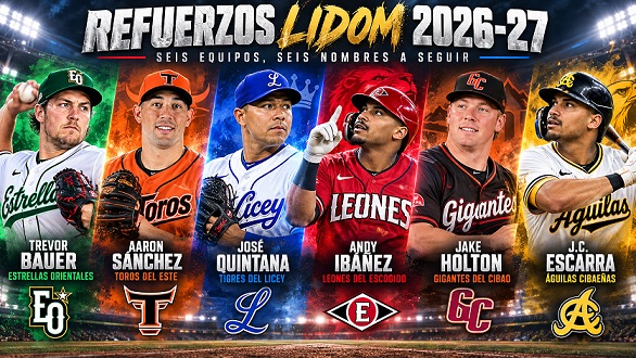 Estrellas, Toros, Licey, Leones y Gigantes, enseñan sus refuerzos; silencio de las Águilas llama la atención